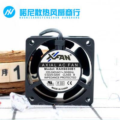 议价原装XFANRAH6030B1220-240V0.022/0.020A6030散热风扇
