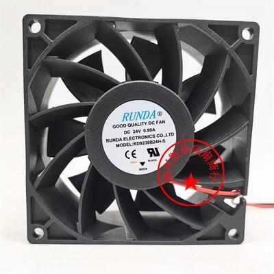 议价全新RUNDARD9238B24H-S24V0.80A90389CM变频器机箱散热风扇