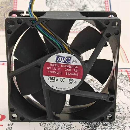 议价AVCDL08025R12U80258CM12V0.50A4线PWM调速北桥显卡静音风扇