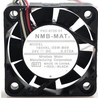 议价1604KL-05W-B69B60B50B59三线24V0.072A原装NMB40*40*10风扇
