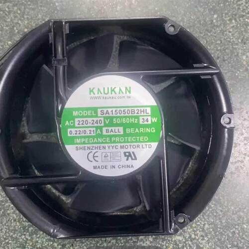 议价全新KAUKANSA15050B2HL/B2H220V34W17CM铝框机柜交流风扇
