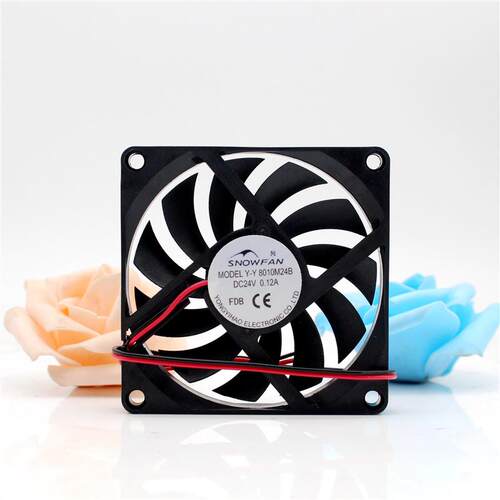 议价全新SNOWFAN8cm24v0.12AYY8010M24B超薄款静音机箱显卡风扇