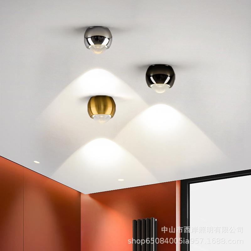 外贸led防眩无主灯客厅卧室家用轻奢过道玄关斗胆灯高端明装筒灯