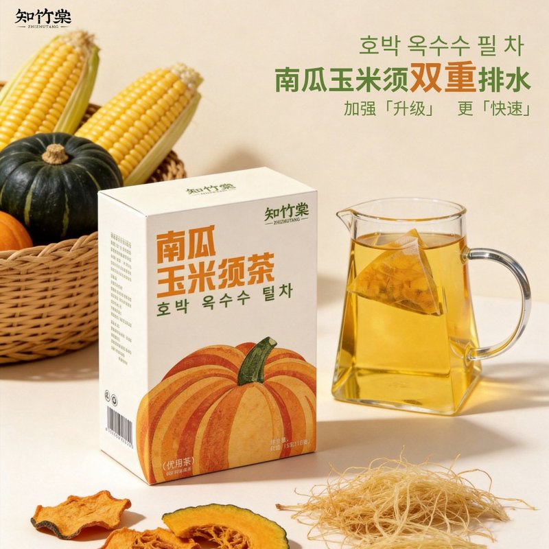 数量改3拍399韩国同款南瓜玉米须茶免煮南瓜冲泡升级加量版