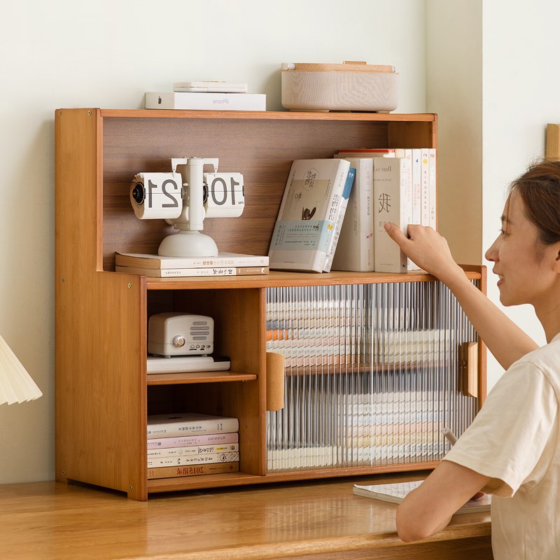 书架桌面置物架卧室办公室桌上小型多层架子客厅书桌收纳简易书柜