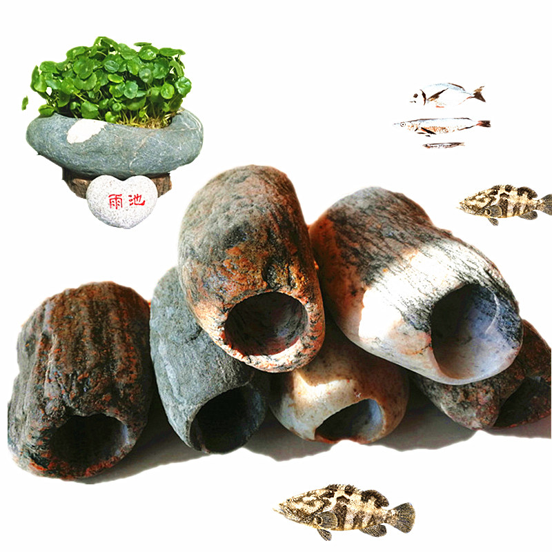 天然石头鱼窝鱼缸虾罐水族箱造景装饰 乌龟晒台 慈鲷躲避洞繁殖屋,宠物/宠物食品及用品,造景/装饰,淘宝优惠券,粉丝福利购,淘宝优惠卷