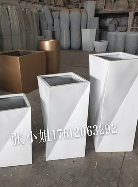 玻璃钢落地花盆园林楼盘景观艺术品户外商场别墅酒店美陈花瓶摆件