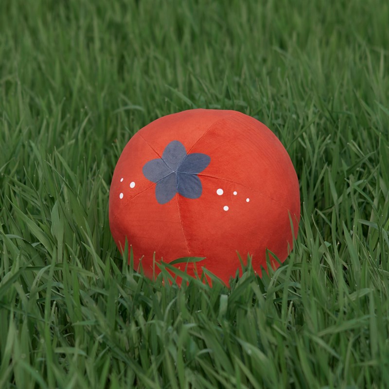 山楂圆抱枕  茶室腰靠坐垫红色家用民宿礼物新年水晶超柔入云屋