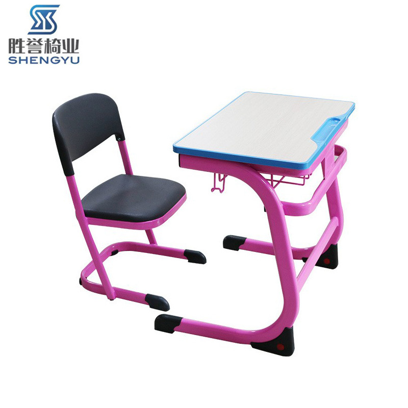培训辅导班儿童学习桌椅 小学生单人课桌椅 家用书房学习书桌