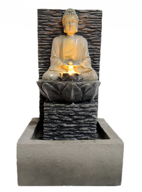 厂家直销 东南亚禅意佛像树脂喷泉工艺品水景流水摆件产地货源