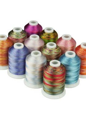 段染绣花线家用工业绣花机用绣花线法式绣花线embroidery thread