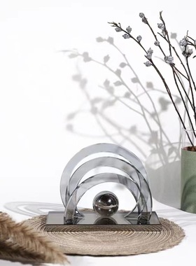 现代创意家居烟灰色水晶彩虹水晶摆件样板间售楼部酒柜书橱水晶摆