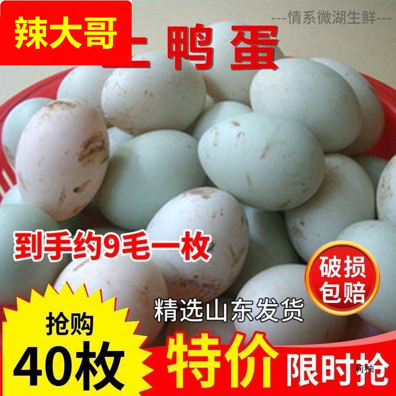 农家散养新鲜鸭蛋生鸭蛋土鸭蛋 农家湖里放养30-80枚