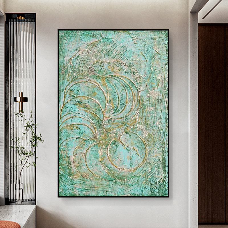 清涟雅意客厅装饰画高级感沙发背景墙挂画餐厅卧室床头手绘油画