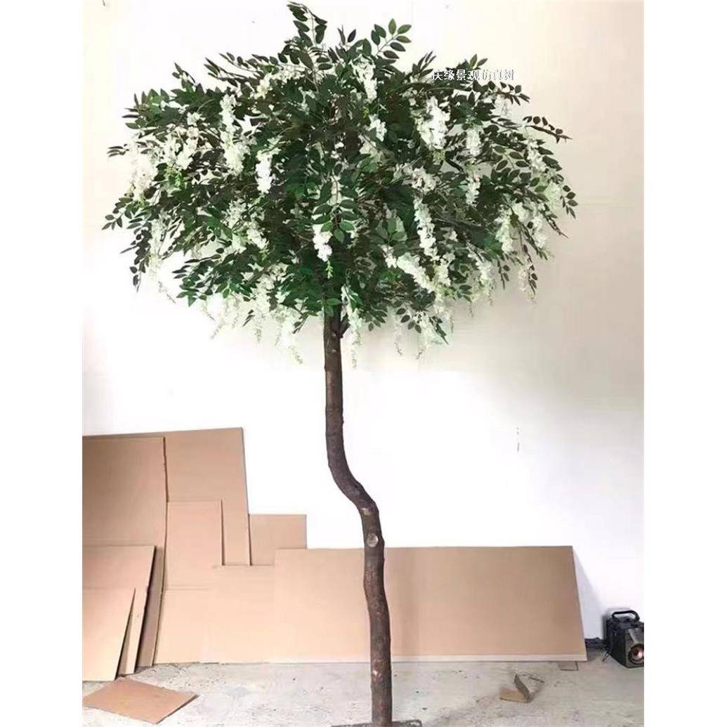 仿真槐树室内假树客厅阳台装饰装修摆件绿植盆栽盆景庭院别墅商店