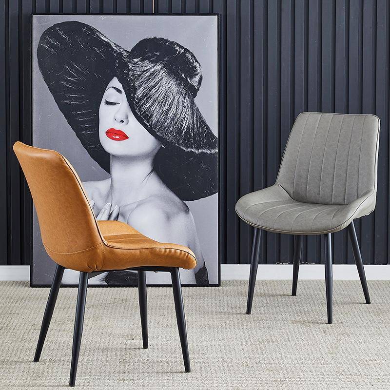 北欧轻奢餐椅软包家用现代简约餐桌椅子靠背意式极简卧室书桌凳子