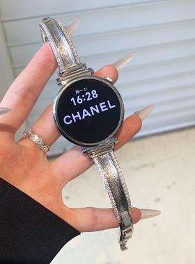 KLKL 高级感轻奢适用华为GT6/GT5手表法式拉丝女士金属表带 GT4/pro纯铜链条腕带时尚GT3简约FIT4 OppoX2mini