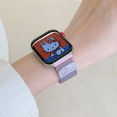 KLKL 华为fit4可爱猫咪KT猫米兰尼斯手表表带watchfit4智能新款 fit3磁吸腕表fit4pro透气watch四代腕带