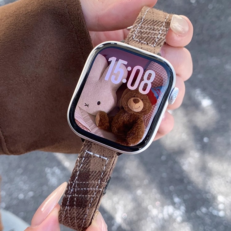 适用iWatch秋冬可爱KT磁吸扣表带