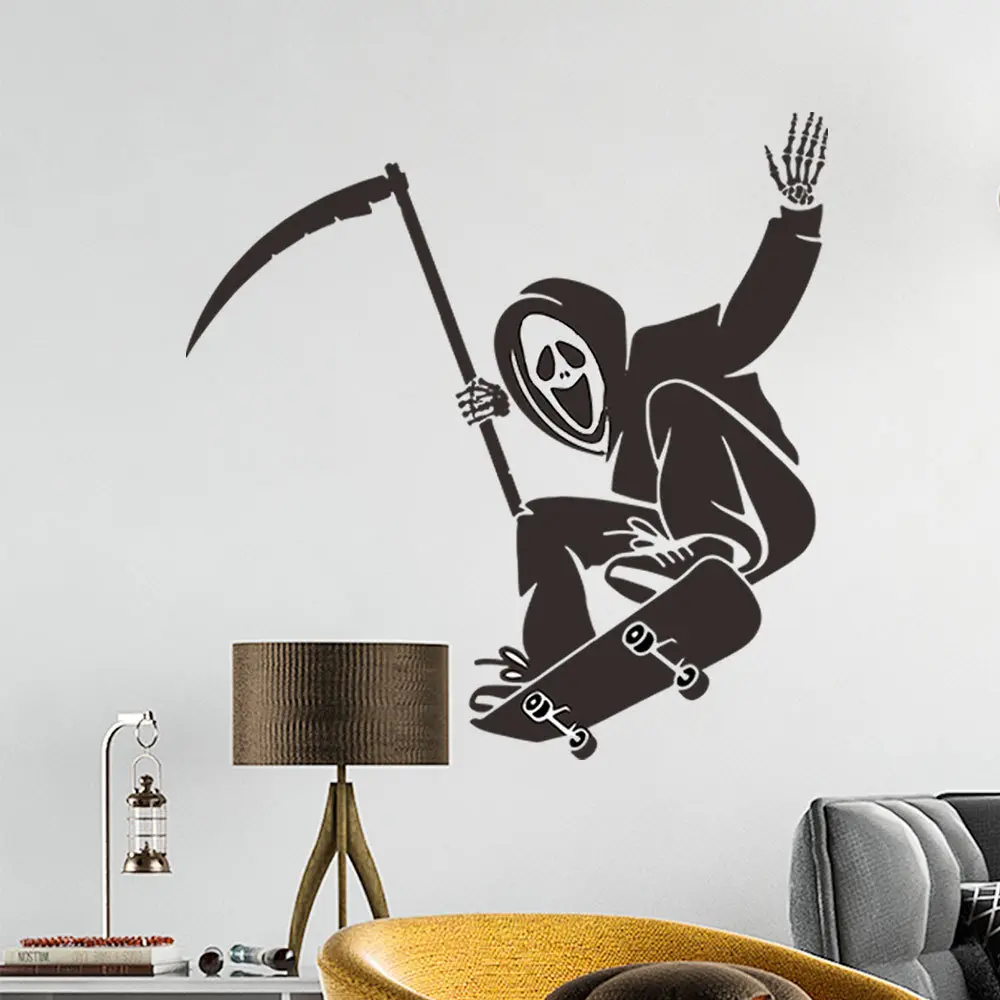 尚易spz-s0605万圣节创意骷髅墙贴pv卧室背景装饰墙贴纸