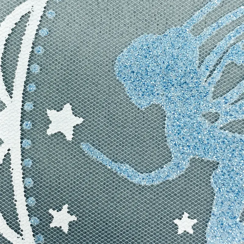 特美胶浆仙女三段网料表演服婚纱网纱面料薄纱网纱