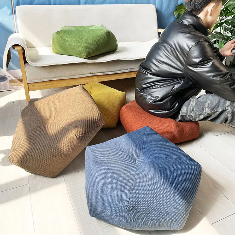 2025新家居客厅八角坐墩加厚棉麻日式异性蒲团坐垫席地而坐