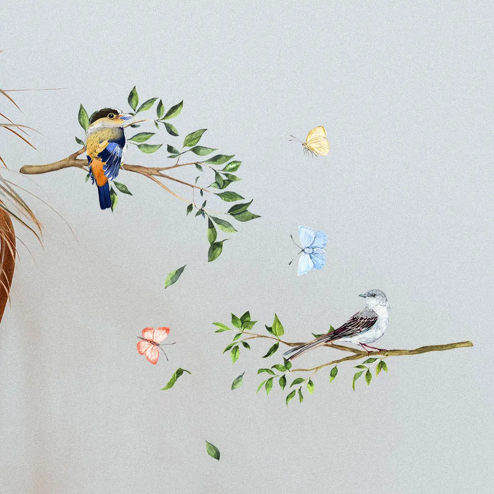 尚易sp-s0306小鸟树枝墙贴可移除卧室背景装饰墙贴纸