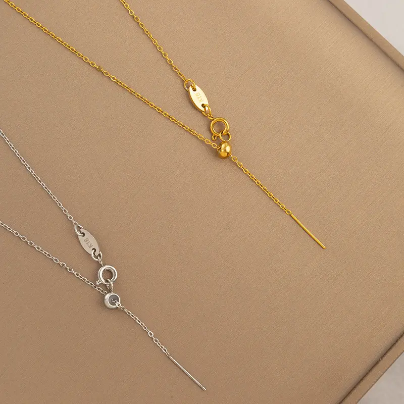 针式多功能钛钢不掉色18k万能链百搭o字链穿串珠项链配饰裸链