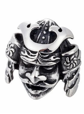 r0148-20哥特朋克风印第安人像酋长钛钢戒指复古骷髅头戒指