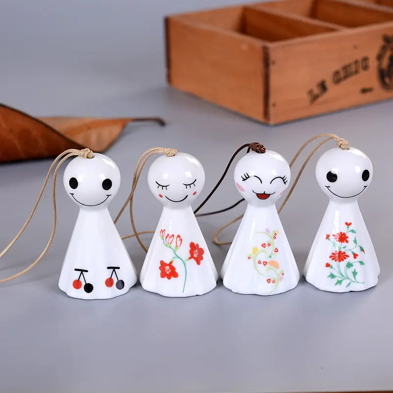 小晴天娃娃陶瓷风铃 挂饰 中商务礼品 kka风铃挂件