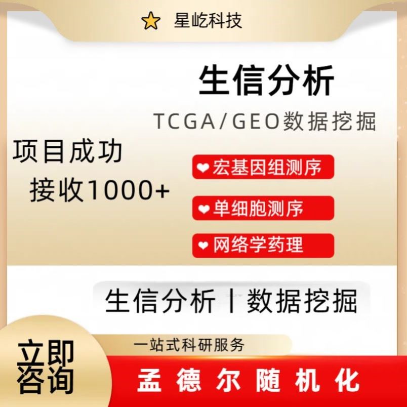 生信分析转录组学蛋白组学实验设计网络药理学服务