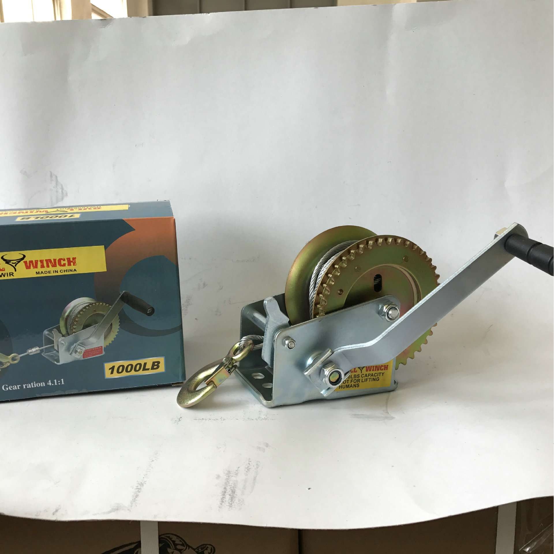 1200lb手动卷扬机 小型双向牵引手摇绞盘手摇葫芦厂家供应