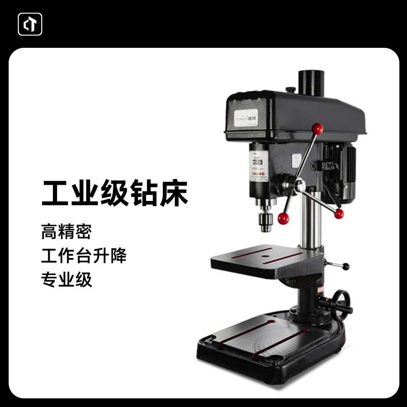 呲铁CTZ16/CTZ25台式钻床工业台钻小型钻床家用机床钻孔机床钻孔