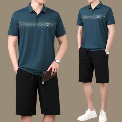 名牌特价爸爸夏装中老年运动服