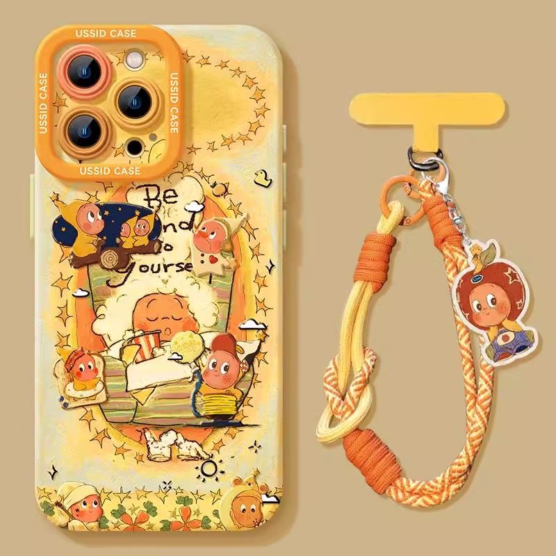 适用苹果17promax手机壳iphone16pro油画可爱公仔15硅胶14带挂绳13防摔12网红11全包max超火爆款plus套17pro