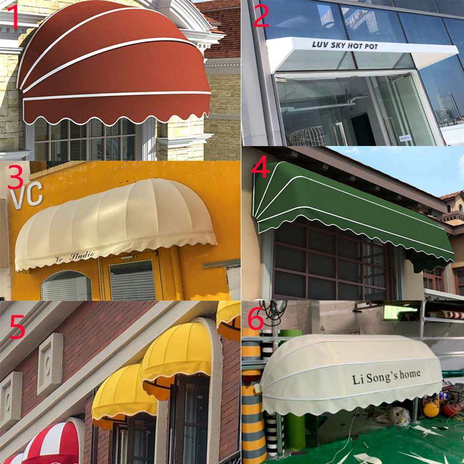 热卖法式蓬西瓜雨篷折叠活动欧式固定雨棚半圆装饰窗户遮阳篷