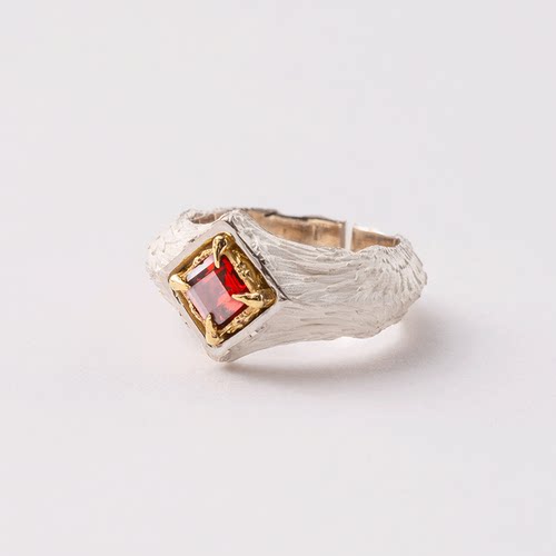 925银白羽戒指高级感潮流