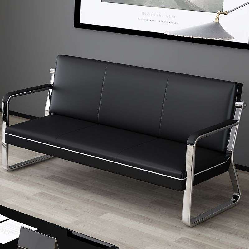 办公沙发简约现代商务接待办公室沙发简易皮艺三人位沙发茶几组合