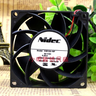 日本NIDEC V35132-16F 8038 24V 0.45A 8CM 大风量变频器散热风扇