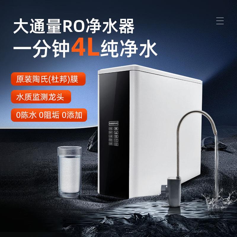 家用净水机RO反渗透过滤净水器4L大通量直饮机零陈水通用滤芯