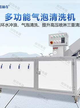 伽工制定 嫩姜芽气泡清洗机 气泡翻浪蔬果清洗线 广东机械制造