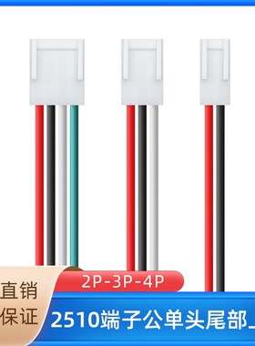 KF2510-2p3p4p端子线 UL1007-22AWG玩具扫地机电源连接线HXH25404