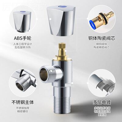 阀潜水水不锈钢一进一出艇大流量阀四角铜芯快开分加厚JWO冷热三