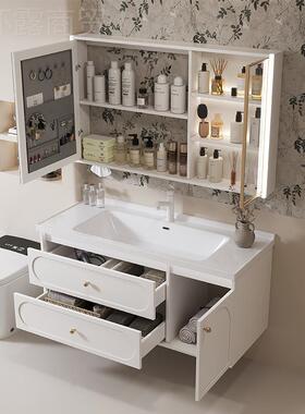 法式陶瓷体一浴室柜组合洗43416智能卫生间脸盆洗手盆洗漱台卫浴