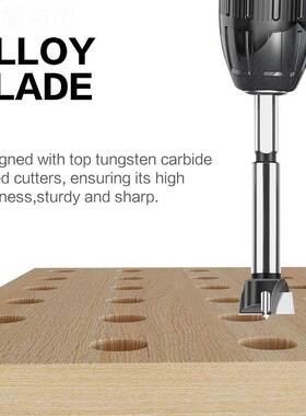 工业级三角柄材硬质合金工头木开木孔器铰钻链开孔VTO工具平翼钻