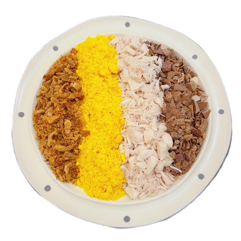 新品狗狗零食猫咪冻干鸡肉蛋黄三文鱼牛肝碎狗粮猫粮伴侣美毛营养