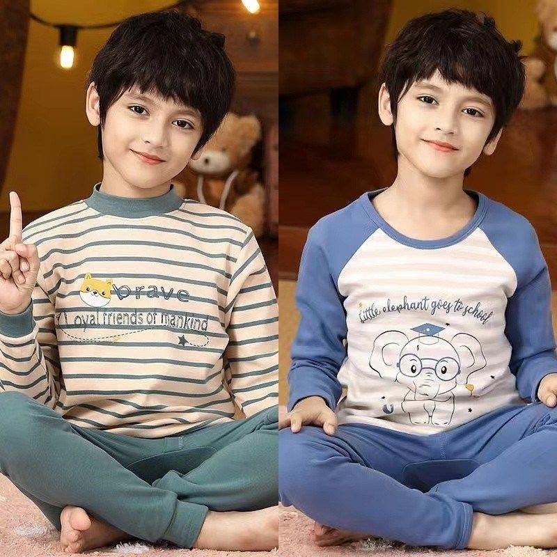 儿童纯棉内衣套装中大童秋冬棉毛衫男童学生薄款长袖宝宝秋衣秋裤,童装/婴儿装/亲子装,内衣套装,淘宝优惠券,粉丝福利购,淘宝优惠卷