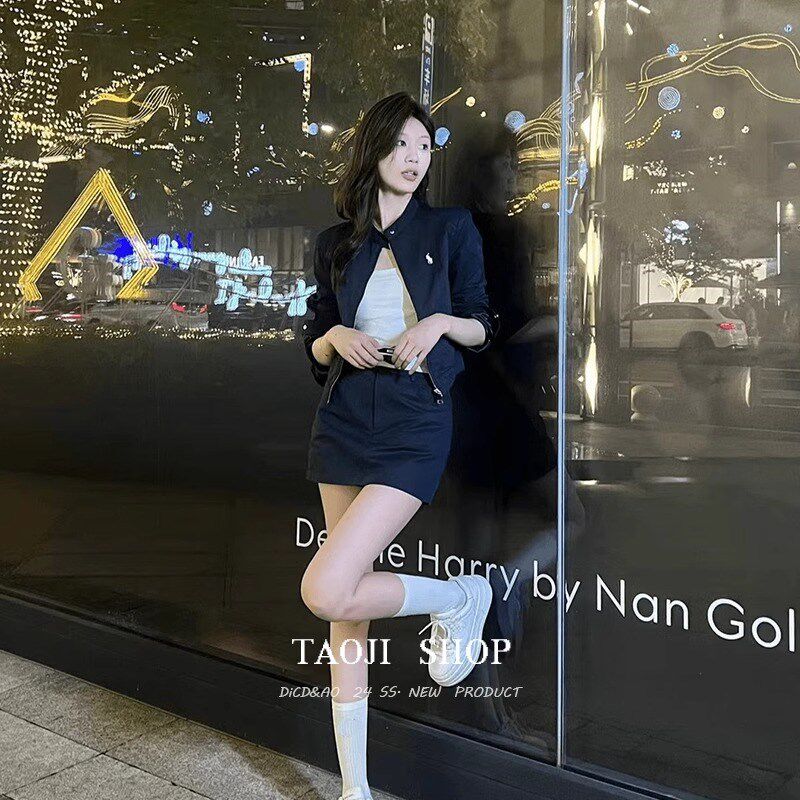 藏蓝色套装裙女早春季新款气质显瘦长袖短款外套高腰半身裙两件套,女装/女士精品,大码套装,淘宝优惠券,粉丝福利购,淘宝优惠卷