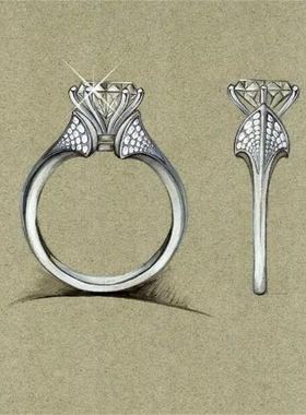 来图订做戒指吊坠耳环项链订做情侣戒指手镯制造专属的珠宝纪念品