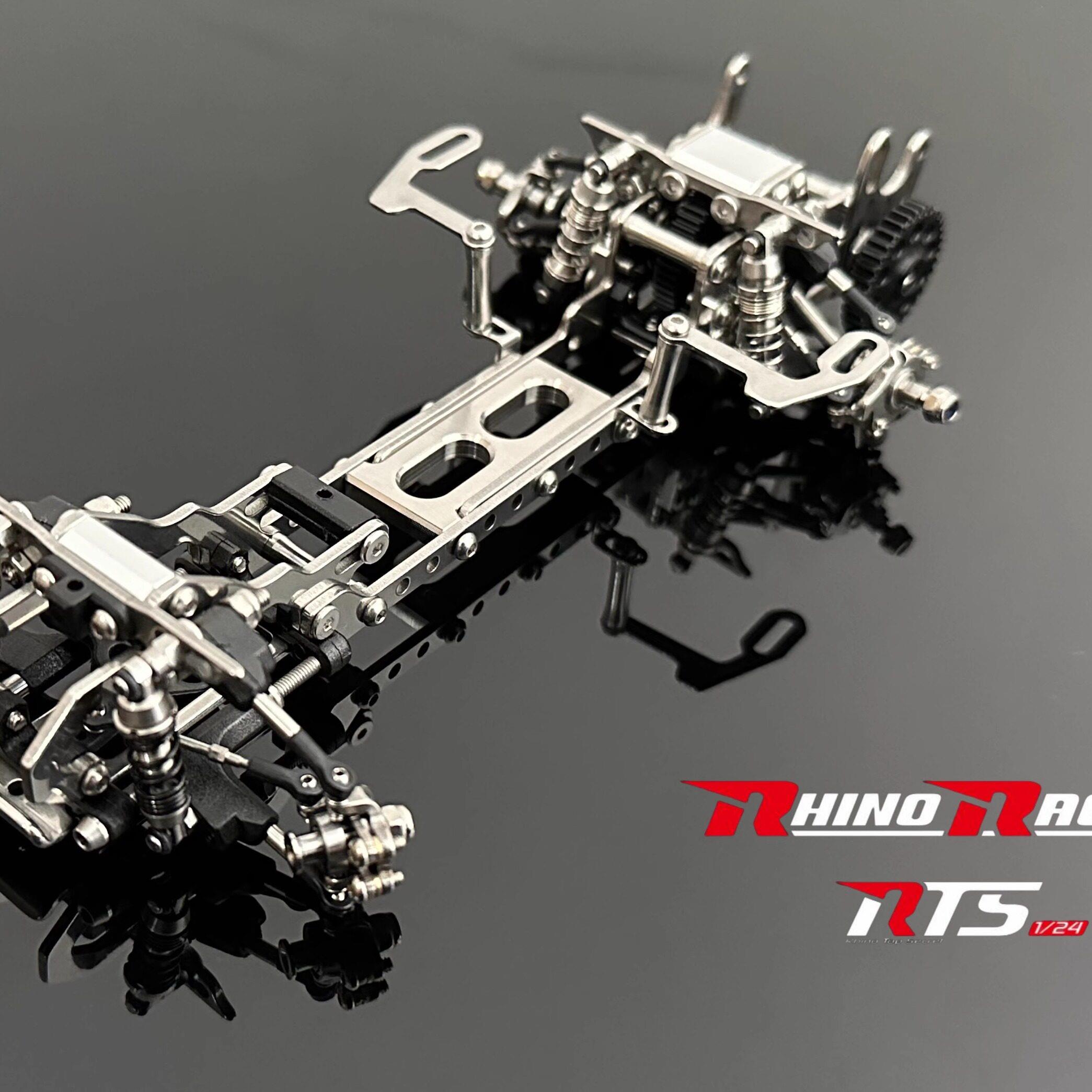 Rhino Racing RTSv2 1/24后驱漂移车架预组装带轮毂轮胎不含电设
